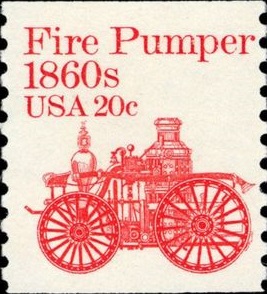 Пожарный насос, 1860г. (США. 10.12.1981г.)