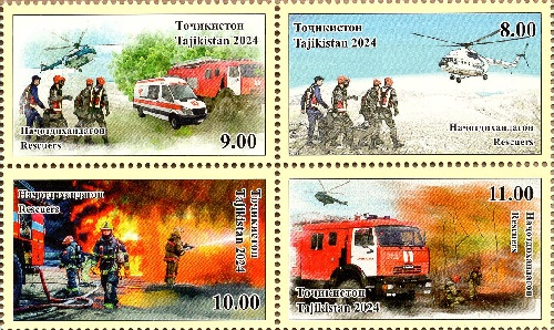 Пожарные за работой (Таджикистан. 2024г.)