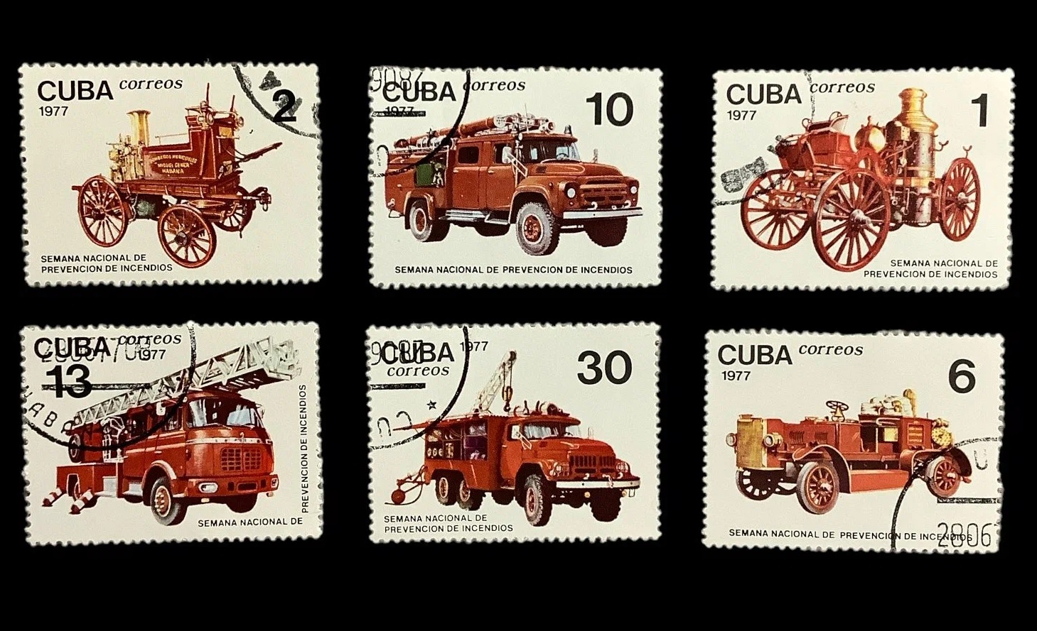 Пожарные машины. Транспорт. Куба (1977)