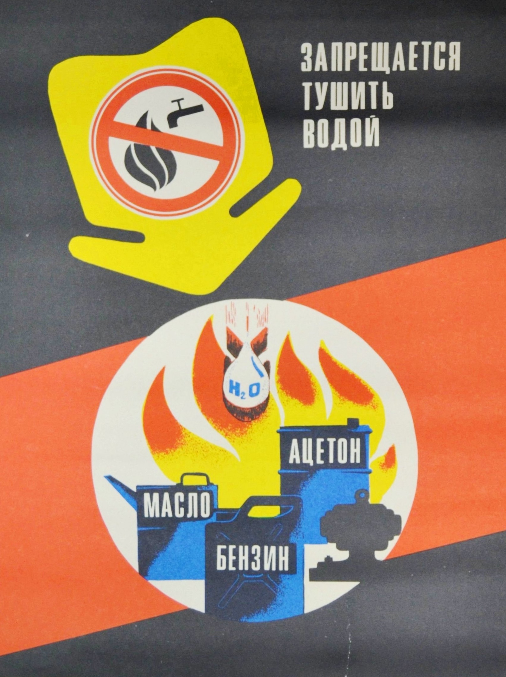 Запрещается тушить водой