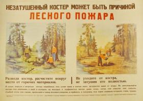 Незатушенный костёр может быть причиной лесного пожара