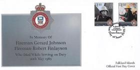 Пожарные Р.Финлейсон и Дж.Джонсон (Фолклендские о-ва. КПД. 2024г.)