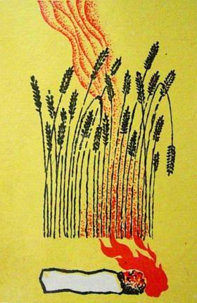 БЕРЕГИТЕ УРОЖАЙ ОТ ОГНЯ