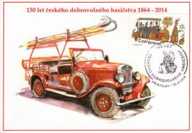 150 лет Чешской пожарной службе (Картмаксимум. Чехия. 2014г.)