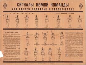 Сигналы немой команды для работы пожарных в противогазах