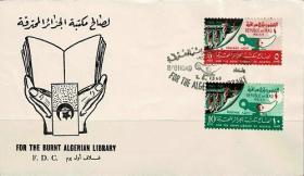 Пожар в университетской библиотеке Алжира (Ирак. КПД. 1965г.)