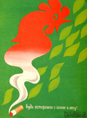 Будь осторожней с огнём в лесу!