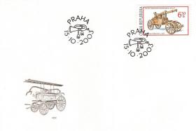 Деревянная пожарная машина. 1822г. (Чехия. КПД. 2003г.)