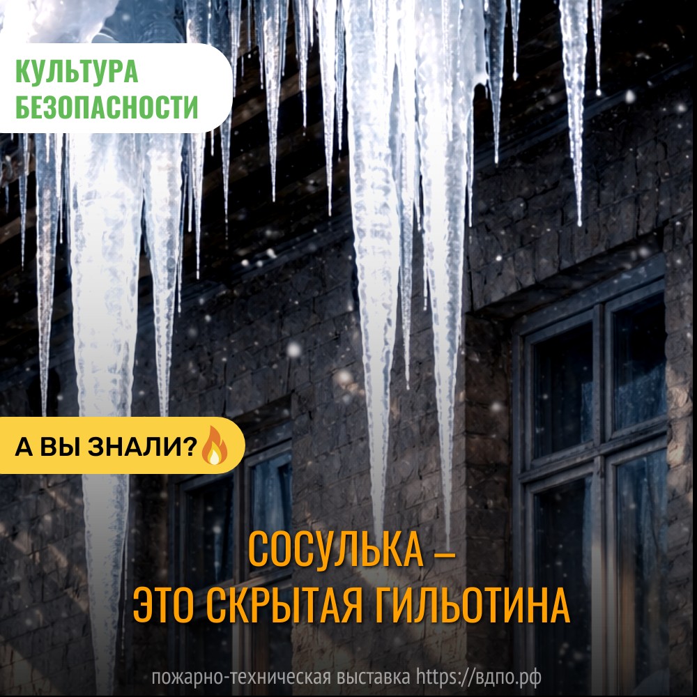 Сосулька – это скрытая гильотина  Падение сосульки с высоты&nbsp; 5-го этажа (около 15 метров)  &ndash; не просто неприятно. При......