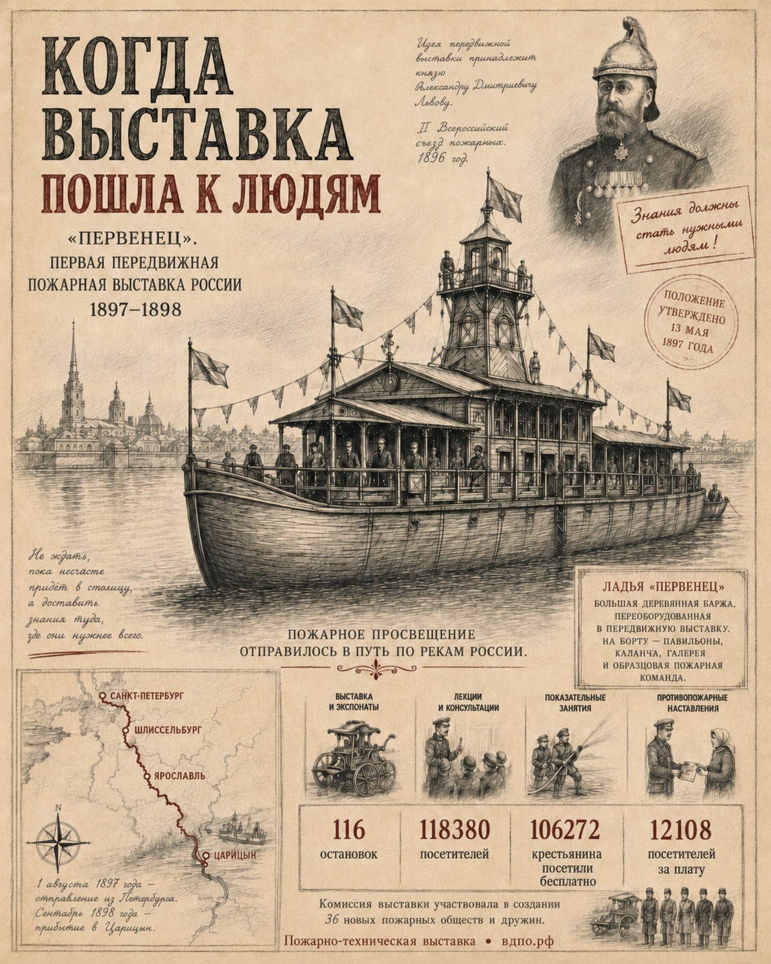 Первенец первая передвижная выставка (21 июля 1897 года)