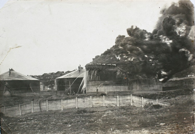 Пожар Союзнефти Новорос. 1931 г