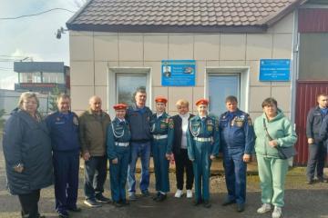 Мемориальная доска в честь основателя пожарной части В.С. Маврина