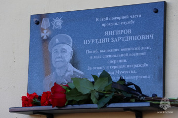 Мемориальная доска в честь Н. Янгирова